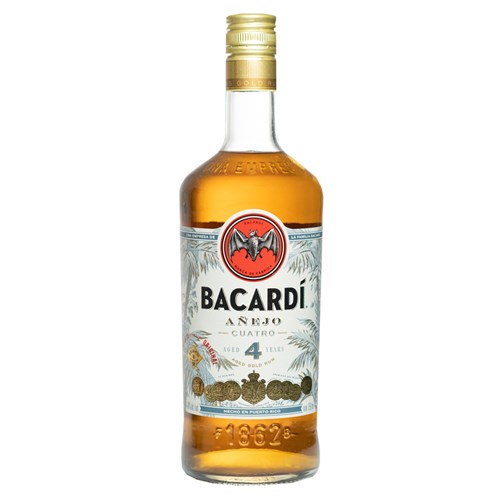 Bacardi Anejo Cuatro 4 Year Old 70cl - Experience Caribbean Excellence - 5 Stars